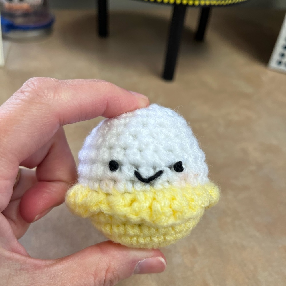 Handmade Crochet Banana Cat Toy